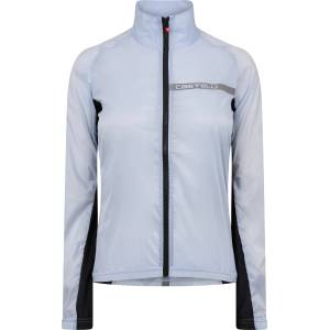 Castelli Дамско яке Castelli Womens Squadra Stretch Long Sleeve Reflective Performance Cycling Jacket - Silver