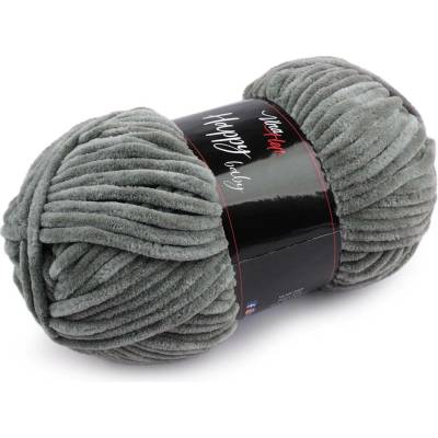 Pletací žinylková příze Happy Baby 100 g Varianta: 10 (41028) šedá střední, Balení: 1 ks 58132/148189/267634