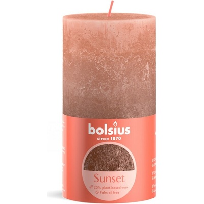 Bolsius Rustic, Vianočná, Sunset Creamy Caramel+ Anthracite 130/68 mm