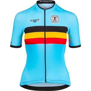 Bioracer Дамска фланелка с къс ръкав за колоездене Bioracer Women's Belgium Icon Classic Jersey Cycling jersey - Belgium - размер XS (156-2730-0111)