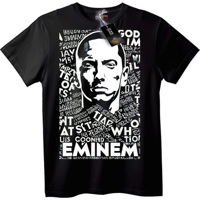 NOONEBRAND Тениска Eminem Калиграм - L, Black