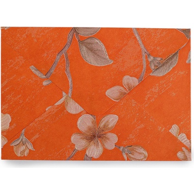 Papírová obálka 12,5x17,5 cm, střední, 2 oranžová
