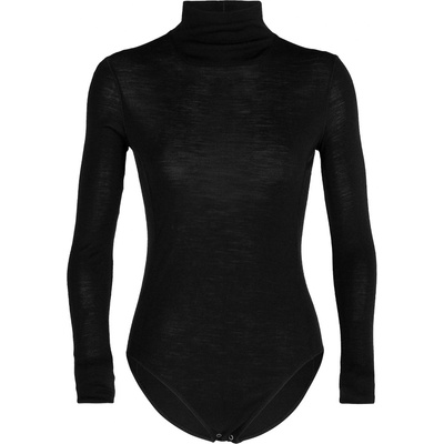 Icebreaker Wmns Queens LS High Neck Bodysuit, Black – Zboží Dáma