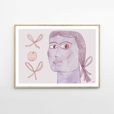 Moikka Plagát Bow Lady by Stine Belden Røed 70x100