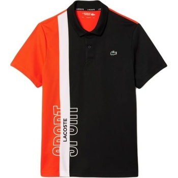 Lacoste Мъжка тениска с якичка Lacoste Regular Fit Recycled Knit Tennis Polo Shirt - Черен