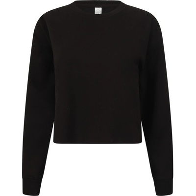 SF Skinnifit Dievčenská crop top mikina Čierna