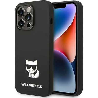 KARL LAGERFELD Гръб Karl Lagerfeld Liquid Silicone Choupette Case за iPhone 14 Pro - Черен