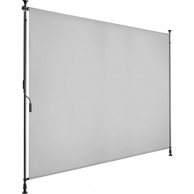 tectake Markýza Taija s ruční klikou - 200 x 310 cm, světle šedá