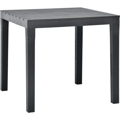 vidaXL Градинска маса, антрацит, 78x78x72 см, пластмаса (48784)