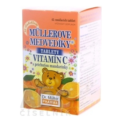 Müllerovi medvídci mandarinka 45 tablet