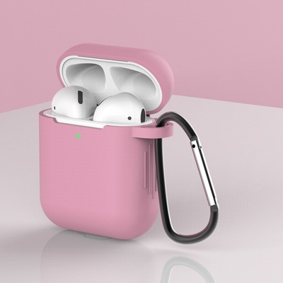 Enem Jednobarevný obal na Airpods 1/2 - s karabinou APP1OAIR040