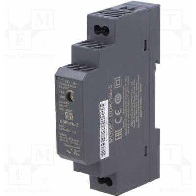 MEAN WELL DDR-15L-5 Měnič: DC/DC; 15W; Uvst: 18÷75VDC; Uvýst: 5VDC; Ivýst: 3A; DDR; OUT: 1