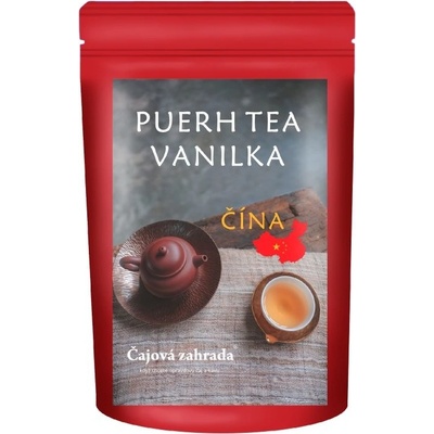 Čajová zahrada Puerh Tea Vanilka černý ochucený čaj černý čaj 90 g