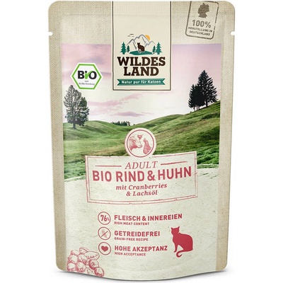 Wildes Land Hovězí a kuřecí maso Bio 85 g