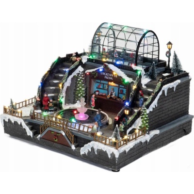 Fééric Lights and Christmas Vánoční scéna, kluziště s LED osvětlením