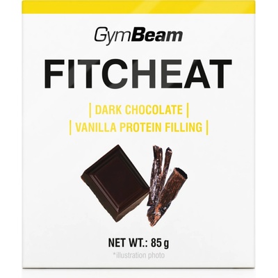 Gymbeam Proteinová čokoláda Fitcheat hořká čokoláda vanilka 80 g – Zboží Dáma