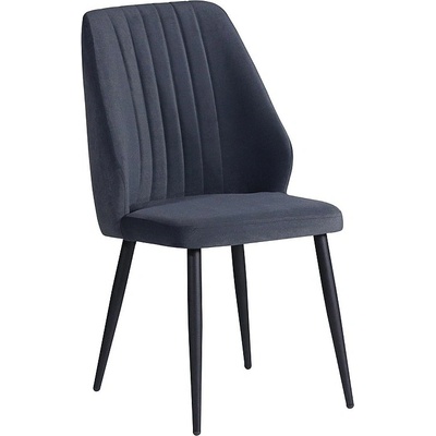 ЕВРОМАР Трапезен стол riva тъмносив / черен