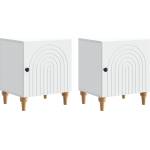 vidaXL Нощен шкаф 2 бр. Бяло 43 x 34, 5 x 50 см Инженерна дървесина (894106)