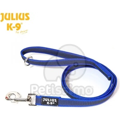 Julius-K9 гумирана каишка, синя 1, 2 м / 20 мм, О-пръстен 1, 2 м