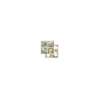 Herbarium Silvae, 4 obrázky 30,5x30,5 scrapbook Stamperia SCR5254621114