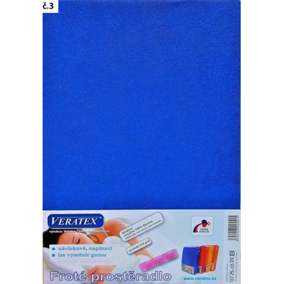 Veratex prostěradlo froté -tmavě modré 180x200