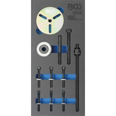 BGS Technic Vložka do dielenského vozíka 1/3: sada náradia na remenicu pre kľukový hriadeľ pre MINI Cooper motory W11 BGS 9808