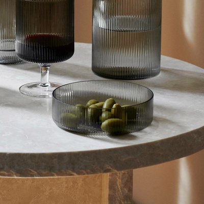ferm Living Jedálenská misa Ripple šedá 12 cm 4 ks