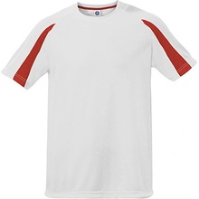 Starworld Unisex kontrastné športové tričko SW309 White