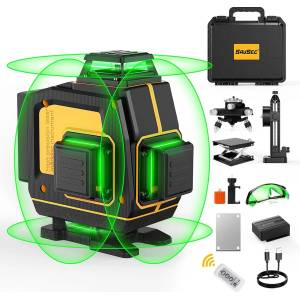 UNI STR Нивелир лазерен SavSec SV-Y04CG 4D 20 м/40 м, зелен лъч, 4x360° - 16 линии (STR1437)
