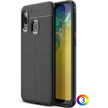 Image 1 of Samsung Galaxy A20e Удароустойчив Litchi Skin Калъф и Протектор