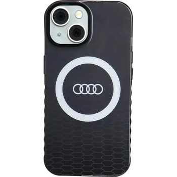 Audi Кейс Audi IML Big Logo MagSafe за iPhone 15 / 14 / 13, черен (AUDI000075-0)
