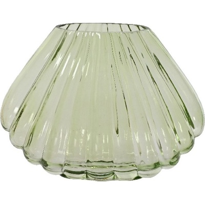 Skleněná váza mušle růžová/zelená, 12x29x22 cm - Růžová – Hledejceny.cz