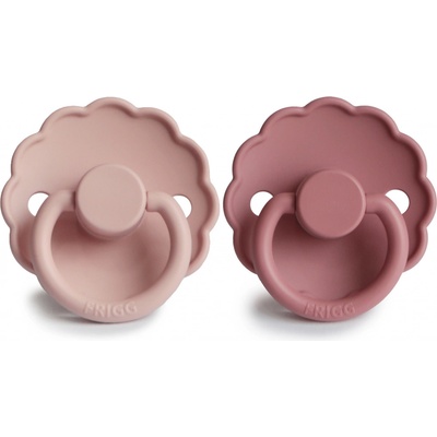 Frigg silikon dvojbalenie cumlíkov Daisy Blush/ Dusty Rose