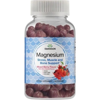Swanson Magnesium Gummies 100 mg [120 желирани бонбони] Горски плодове