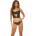 Bombshell Boudoir Strap Overlay Bra Set 2pcs Black S