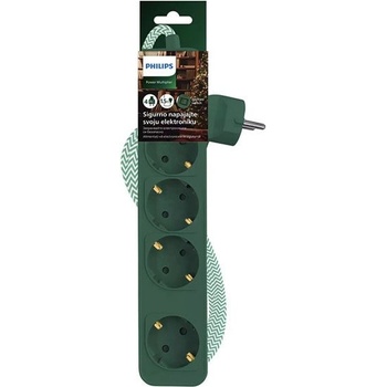 Philips Power strip Philips 4x, w/1.5m cable, Green (chp2147g)