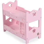Moni Toys Дървена мебел за кукла - двуетажно легло a003