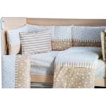Dizain Бебешки спален комплект Дуо Звезди Капучино Ластик Цип Comfort Line