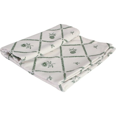 Strömshaga Bavlněný oběhoun Lovisa Green White 140x50 cm zelená