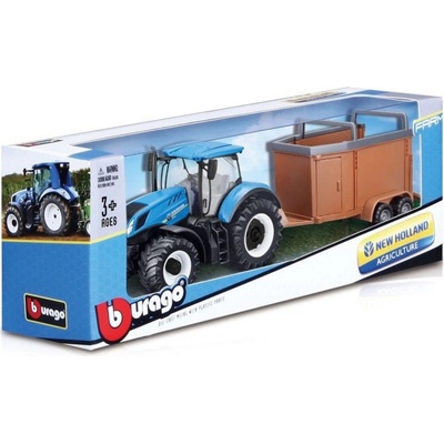 Bburago New Holland T7000 Tractor with HorseTrailer 1:32