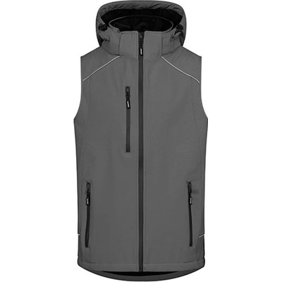 Promodoro oánska softshellová vesta E7840 Steel gray