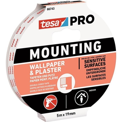 Tesa Páska Mounting PRO montážna na tapety a omietky lepiaca 19 mm x 5 m