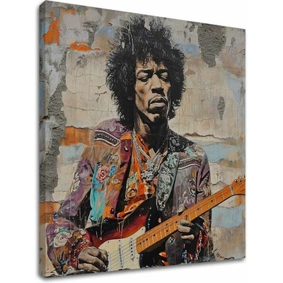 Obraz Jimi Hendrix - Gitarová poézia | dokončené rukou umelca - 80x80 cm