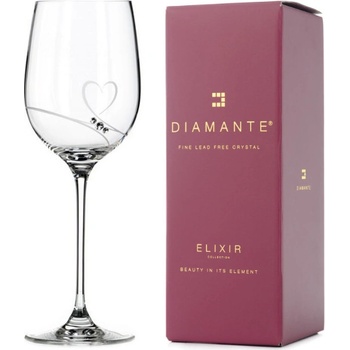 Diamante sklenice na červené víno Romance s kamínky Swarovski 450 ml