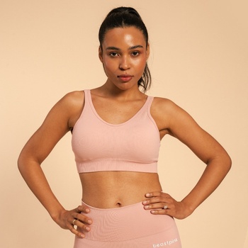GymBeam BeastPink Спортен сутиен Hyper Pink L