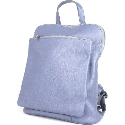 Modrý malý/střední kožený batoh/crossbody kabelka no. 210