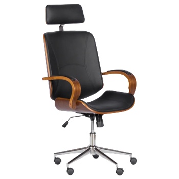 Президентски офис стол Carmen 6401 - орех - черно (3520058)