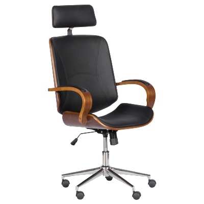 Президентски офис стол Carmen 6401 - орех - черно (3520058)