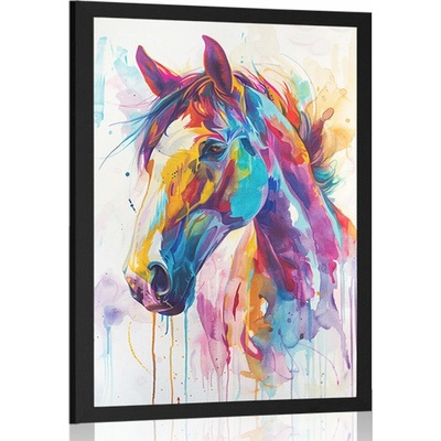 Plakát kůň s imitací malby - 40x60 no frame