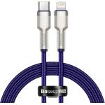 Baseus Кабел Type-C към Lightning, Fast Charging PD20W, 480Mbps, 2.4A, 1m - Baseus Cafule Series Metal (CATLJK-A05) - лилав